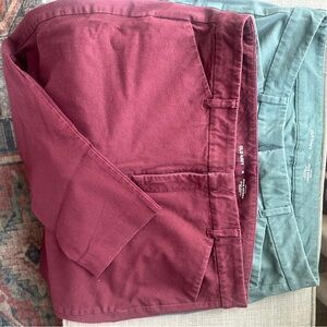 Old Navy Maroon and Green Trousers